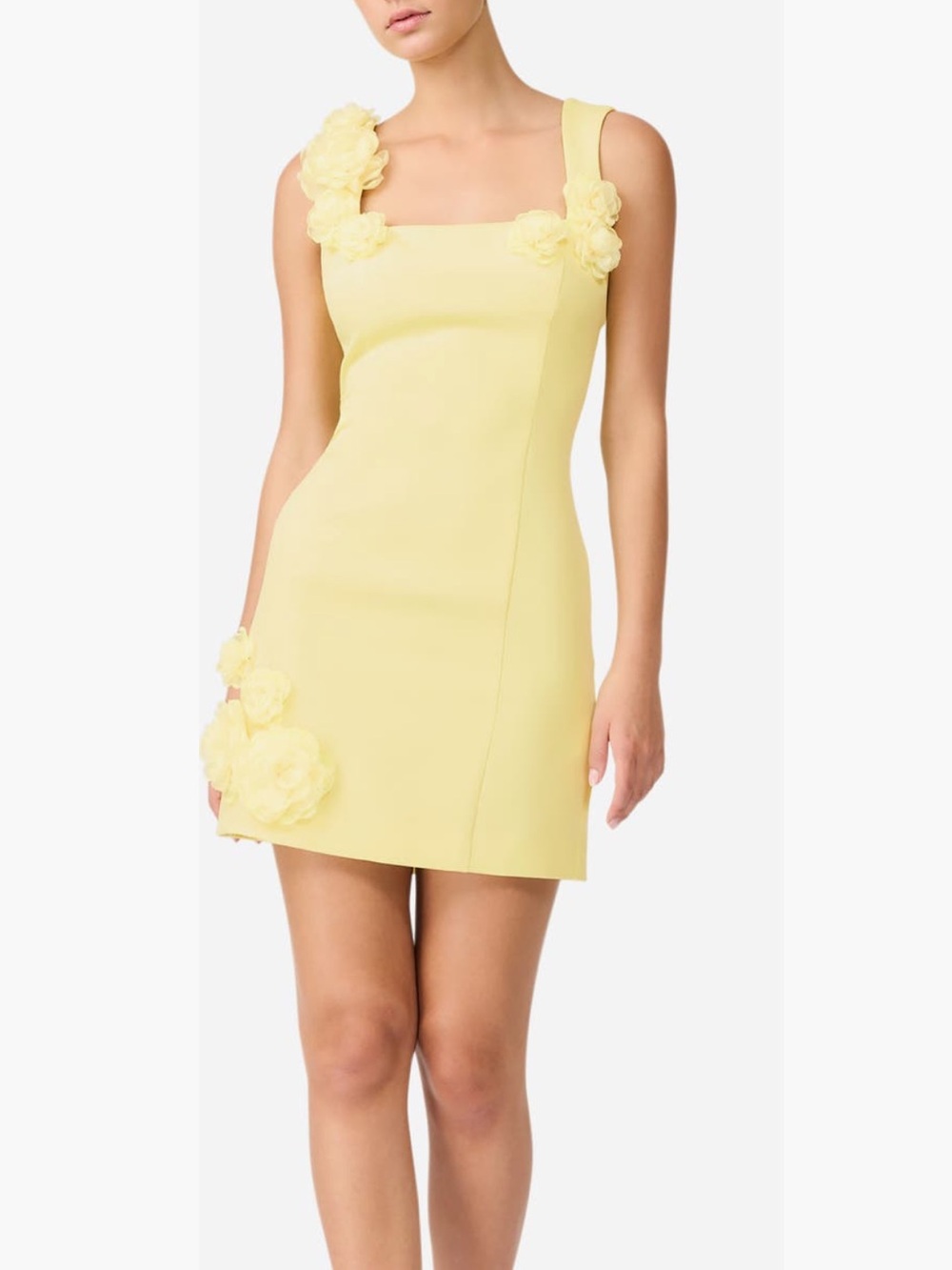 Elliatt Trompe Floral Sleeveless Minidress in Yellow - Picture 2 of 9